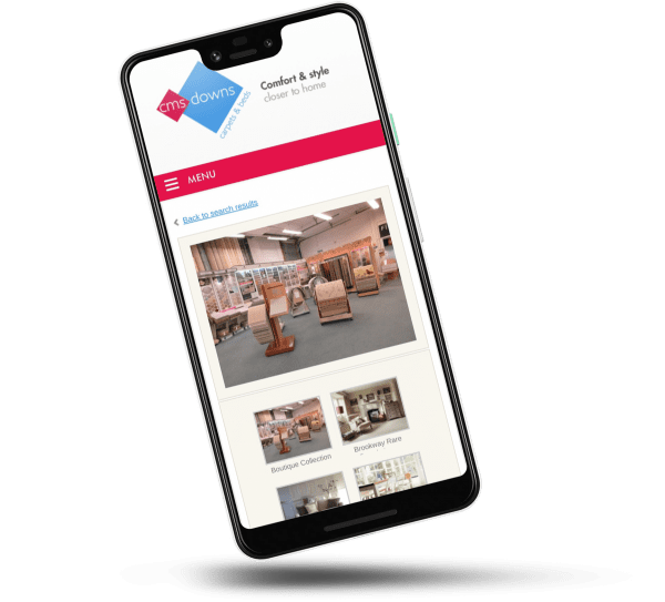 cms downs mobile design homepage